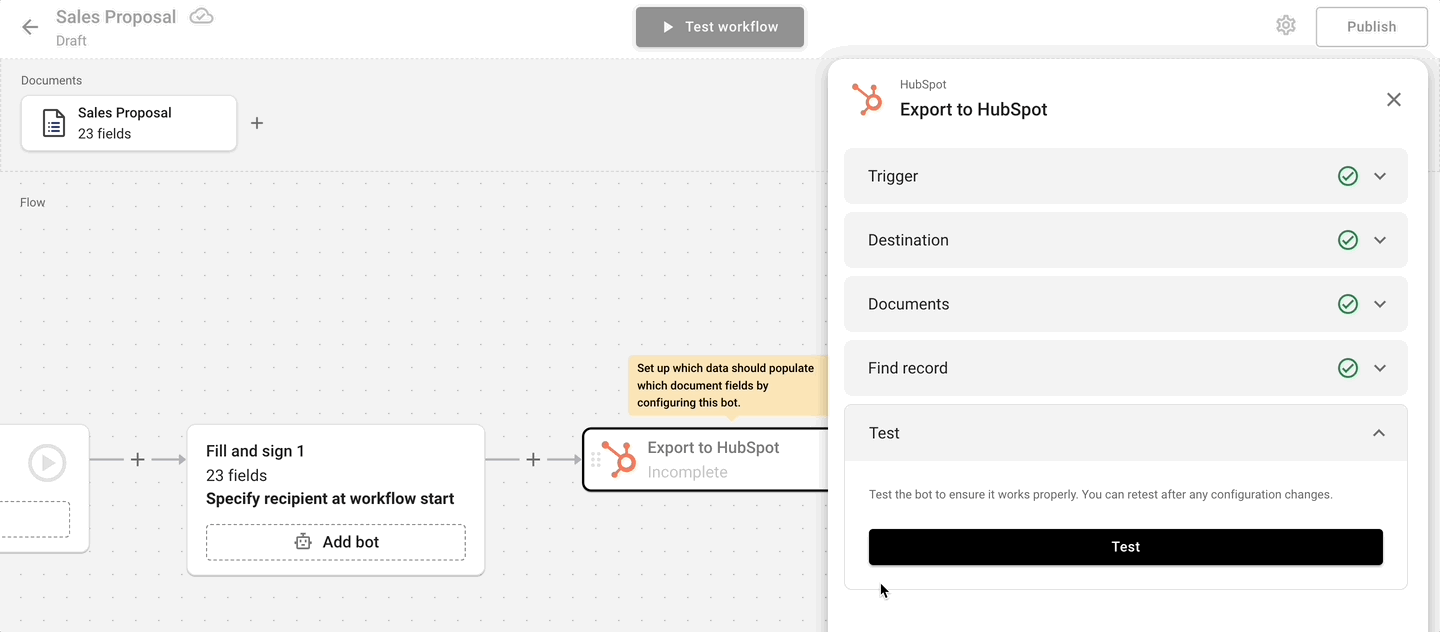 HubSpot Document Automation with altaFlow