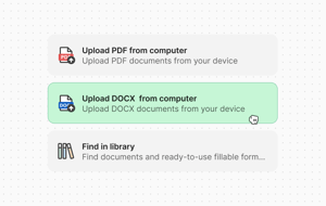 Step 1 - upload doc-1